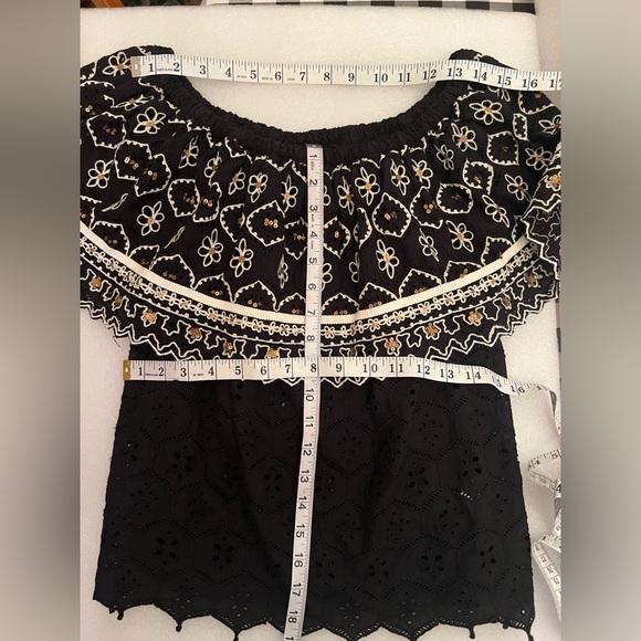 Hemant & Nandita by Anthropologie Mavra off the shoulder, embroidered blouse. - Picture 8 of 8